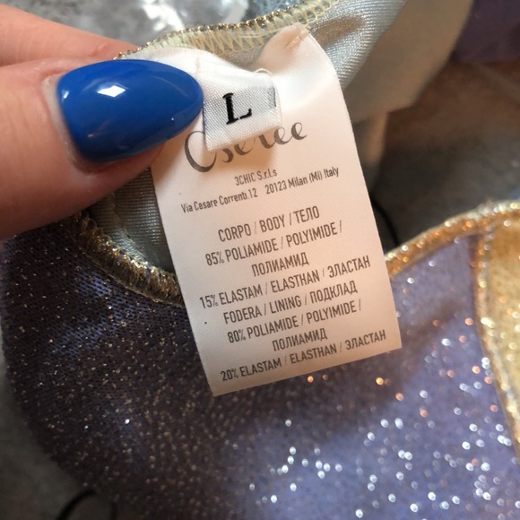 Oséree Shine Coloré High Waisted Color-Block Glitter Bikini - Picture 14 of 16